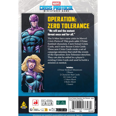 Marvel: Crisis Protocol - Operation: Zero Tolerance Character & Crisis Card Pack (PRE-ORDER)