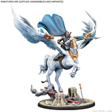 Marvel: Crisis Protocol – Valkyrie on Elendil & Warriors Three - Thirsty Meeples