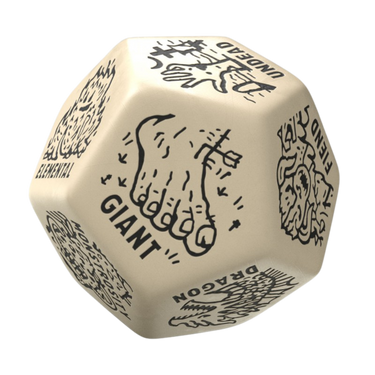 Monster Generator Die: Beige/Black - Thirsty Meeples