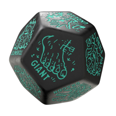 Monster Generator Die: Black/Turquoise