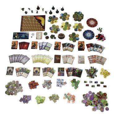 WizKids Mage Knight Ultimate Edition adventure game box with detailed fantasy artwork and game components visible.