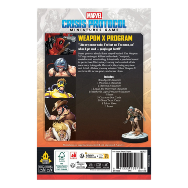 Marvel: Crisis Protocol – Weapon X Affiliation Pack (PRE-ORDER)