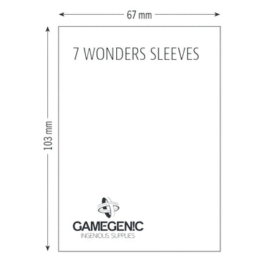 Board Game Sleeves: 7 Wonders Clear Matte (PRE-ORDER)