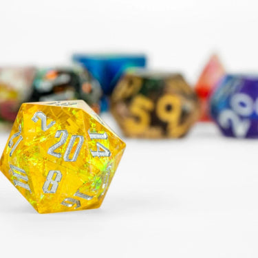 Mystery Misfit Sharp Edge Resin Polyhedral Dice Set (PRE-ORDER) - Thirsty Meeples