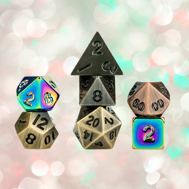 Mystery Misfit Mini Metal Polyhedral Dice Set (PRE-ORDER) - Thirsty Meeples
