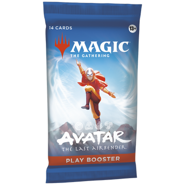 Magic: The Gathering Avatar: The Last Airbender Play Booster Pack, trading card game booster with themed cards and artwork.