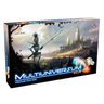 Image of Multiuniversum strategy game by Board&Dice showing colorful game box and game components on a table.