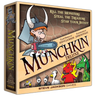 Munchkin Deluxe party game by Steve Jackson Games featuring colorful game box and character illustrations on the cover.