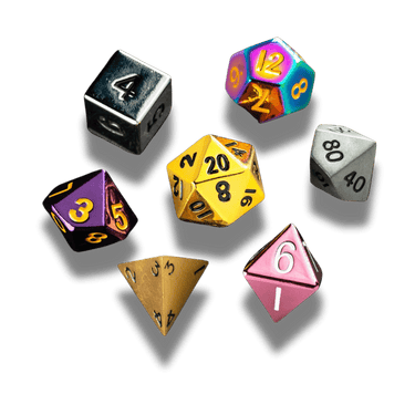 Mystery Misfit Metal Polyhedral Dice Set - Thirsty Meeples