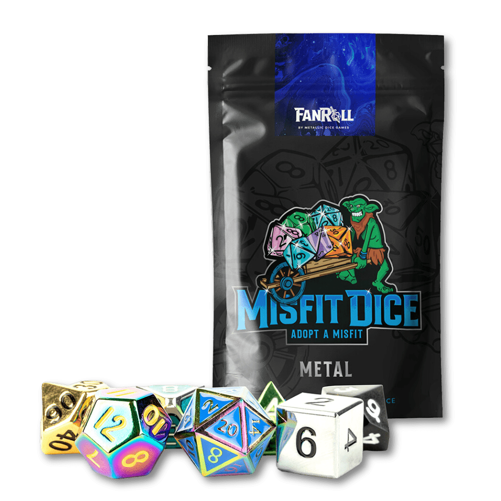 Mystery Misfit Metal Polyhedral Dice Set