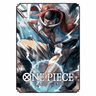 Set of four Bandai One Piece Card Game official Edward Newgate sleeves featuring detailed pirate character artwork.