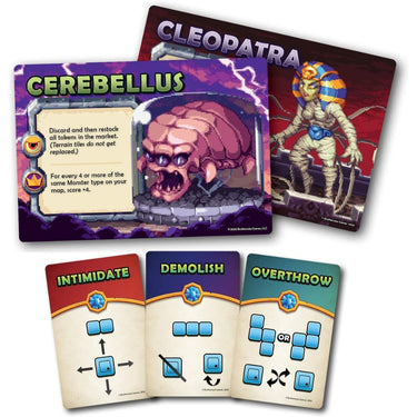 Image of Overboss: A Boss Monster Adventure family game by Brotherwise Games, featuring colorful game components and character cards.