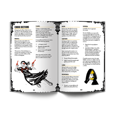 Sisterhood RPG: Core Rulebook interior spread