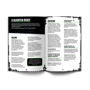 Sisterhood RPG: The Five Horsemen interior spread