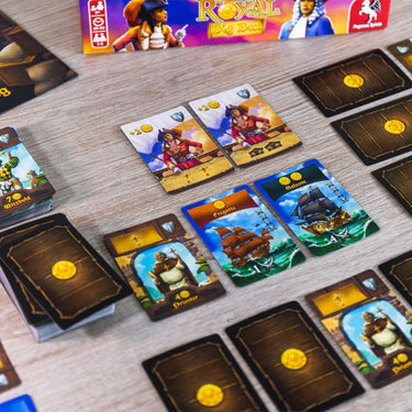 Port Royal Big Box family game by Pegasus Spiele, featuring colorful game components and box art for fun family gameplay.