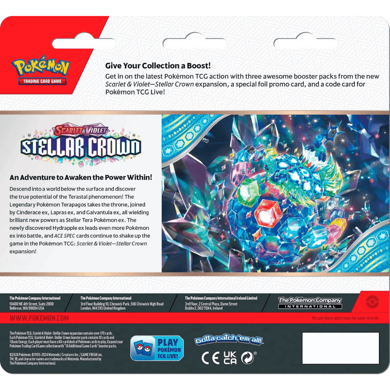 Pokemon TCG: SV07 Stellar Crown 3-Pack Booster (Latias)