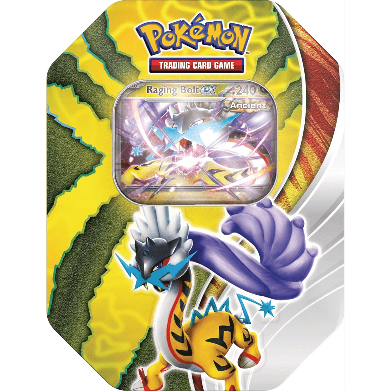 Pokemon TCG: SV07 Stellar Crown Paradox Destinies Tin (Raging Bolt ex)