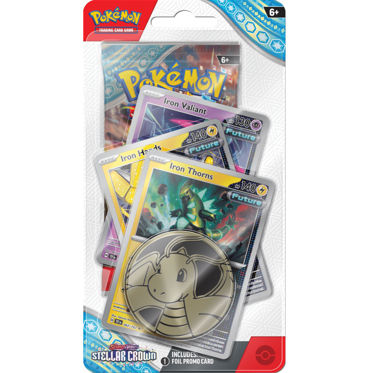 Pokemon TCG: SV07 Stellar Crown Premium Checklane Blister (Iron Thorns)