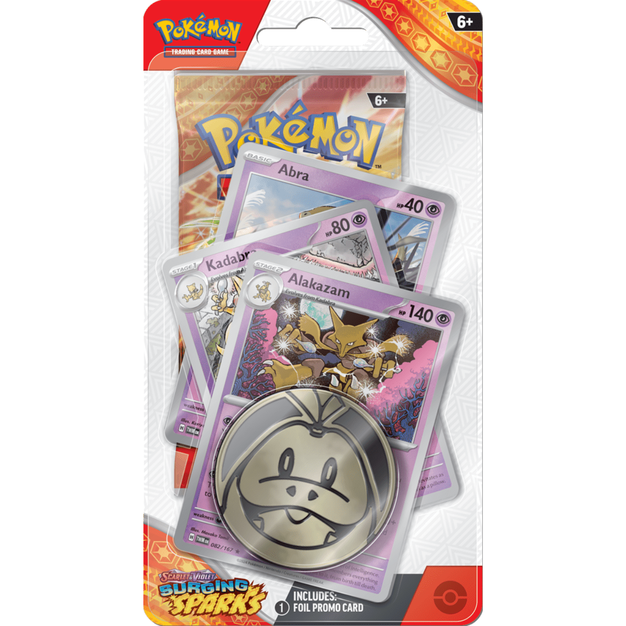 Pokemon TCG: SV08 Surging Sparks Premium Checklane Blister (Alakazam) (PRE-ORDER)