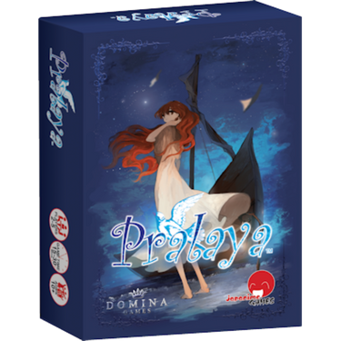 Pralaya family game box by Japanime Games showing colorful artwork and game components on the front cover.