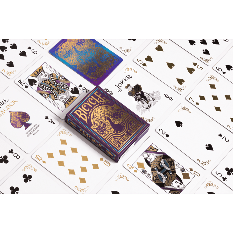 Purple Peacock Playing Cards