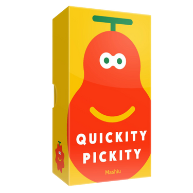 Quickity Pickity family game by Oink Games, featuring colorful game pieces and a compact game board for family fun.