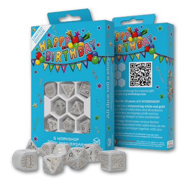 Q WORKSHOP 20 years: Happy Birthday Dice Set