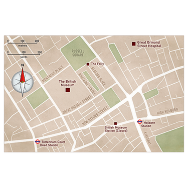Rivers of London: map of London showing the Folly