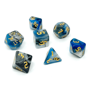 Blue Warrior RPG Dice Set - Thirsty Meeples