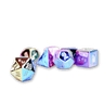Rainbow Aegis Uninked 16mm Aluminum Plated Acrylic Poly Dice Set - Thirsty Meeples