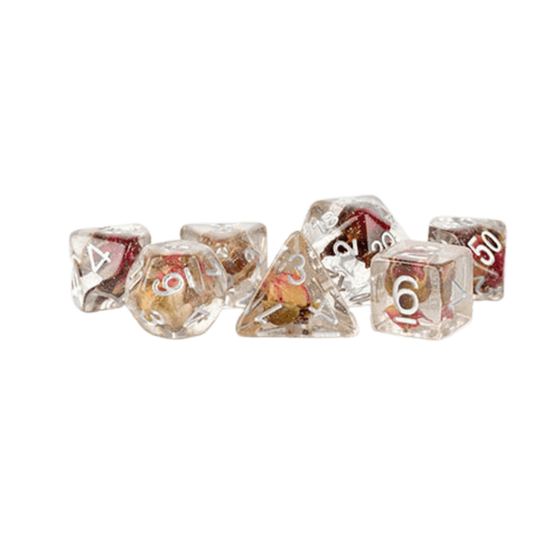 Rose Dice 16mm Resin Poly Dice Set