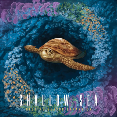 Shallow Sea: Nesting Season strategy game box by Bad Comet featuring colorful seabirds and ocean-themed artwork on the cover.