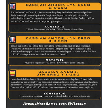 Star Wars: Legion - Cassian Andor, Jyn Erso & K-2SO