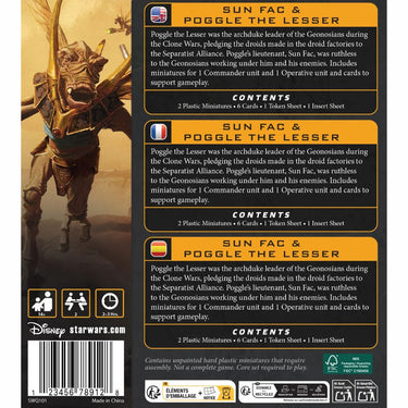 Star Wars: Legion - Sun Fac & Poggle The Lesser