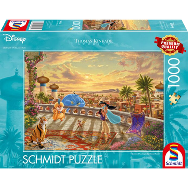 Thomas Kinkade: Disney Jasmine Dancing in the Desert Sunset