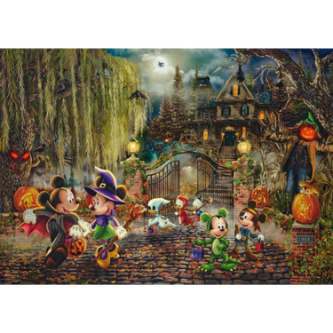 Thomas Kinkade: Disney Mickey & Minnie Halloween Fun
