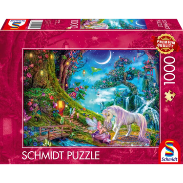 Unicorn and Elf Among the Trees