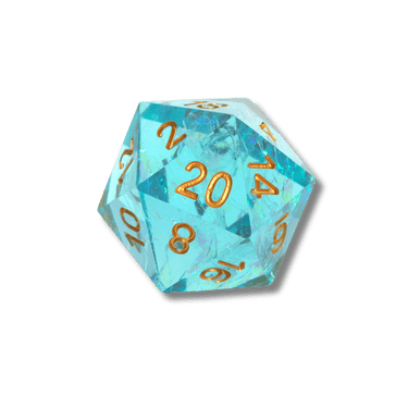 Sharp Aqua Fairy RPG Dice Set