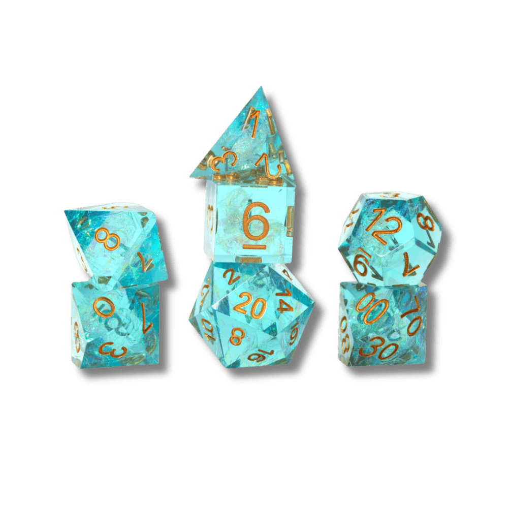 Sharp Aqua Fairy RPG Dice Set (PRE-ORDER)