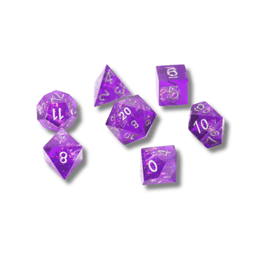 Sharp Purple Fairy RPG Dice Set