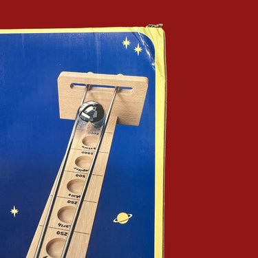 Shoot The Moon (DAMAGED) - crush damage to the top right corner of the box, with the card edge frayed and creasing along the top and right-hand edges