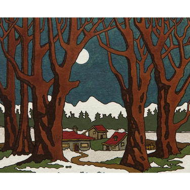 CJ Hurley: Snowy Cabins Double-Sided Jigsaw Puzzle Set