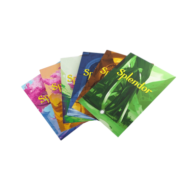 Gamegenic Splendor Premium Art Sleeves for card protection, showing vibrant artwork and clear, smooth surface for trading card game.