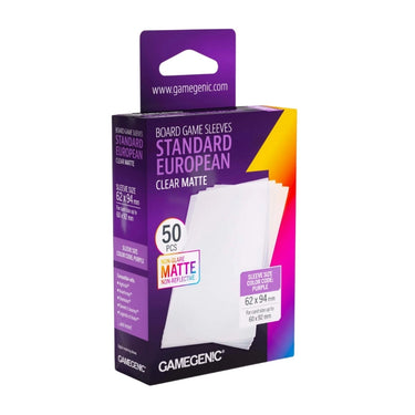Board Game Sleeves: Standard European Clear Matte