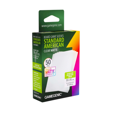 Board Game Sleeves: Standard American Clear Matte