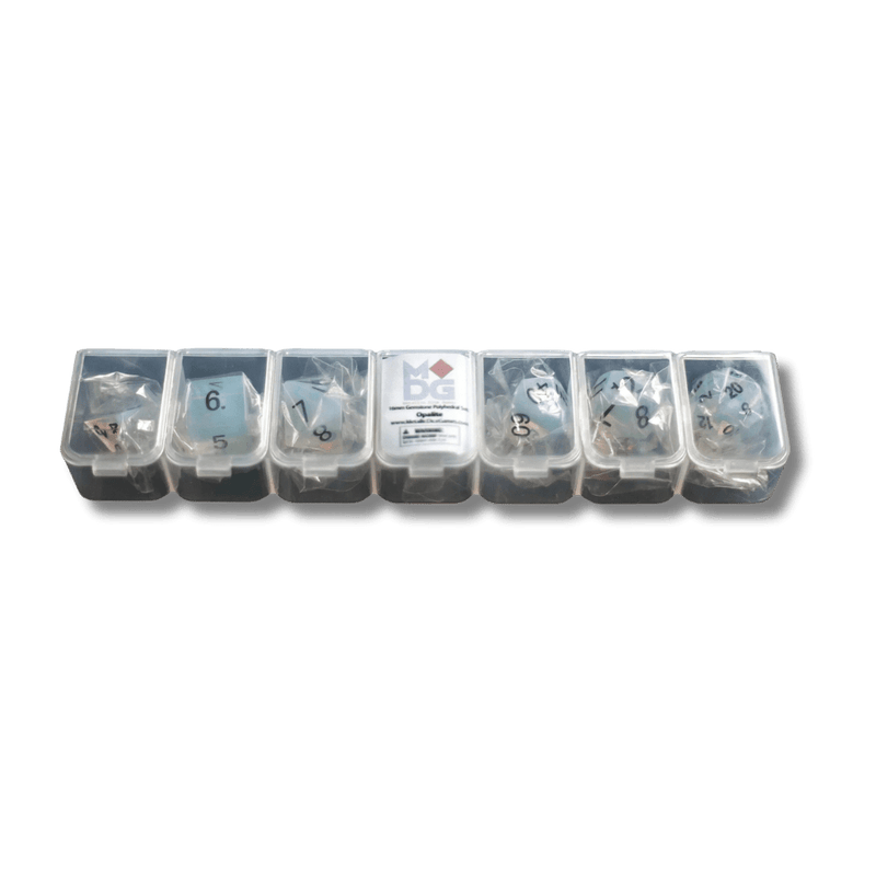 Stone Poly Dice Set: Blue Sandstone