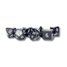 FanRoll Blue Sandstone Stone Poly Dice Set with multiple dice in a natural stone appearance on a neutral background.