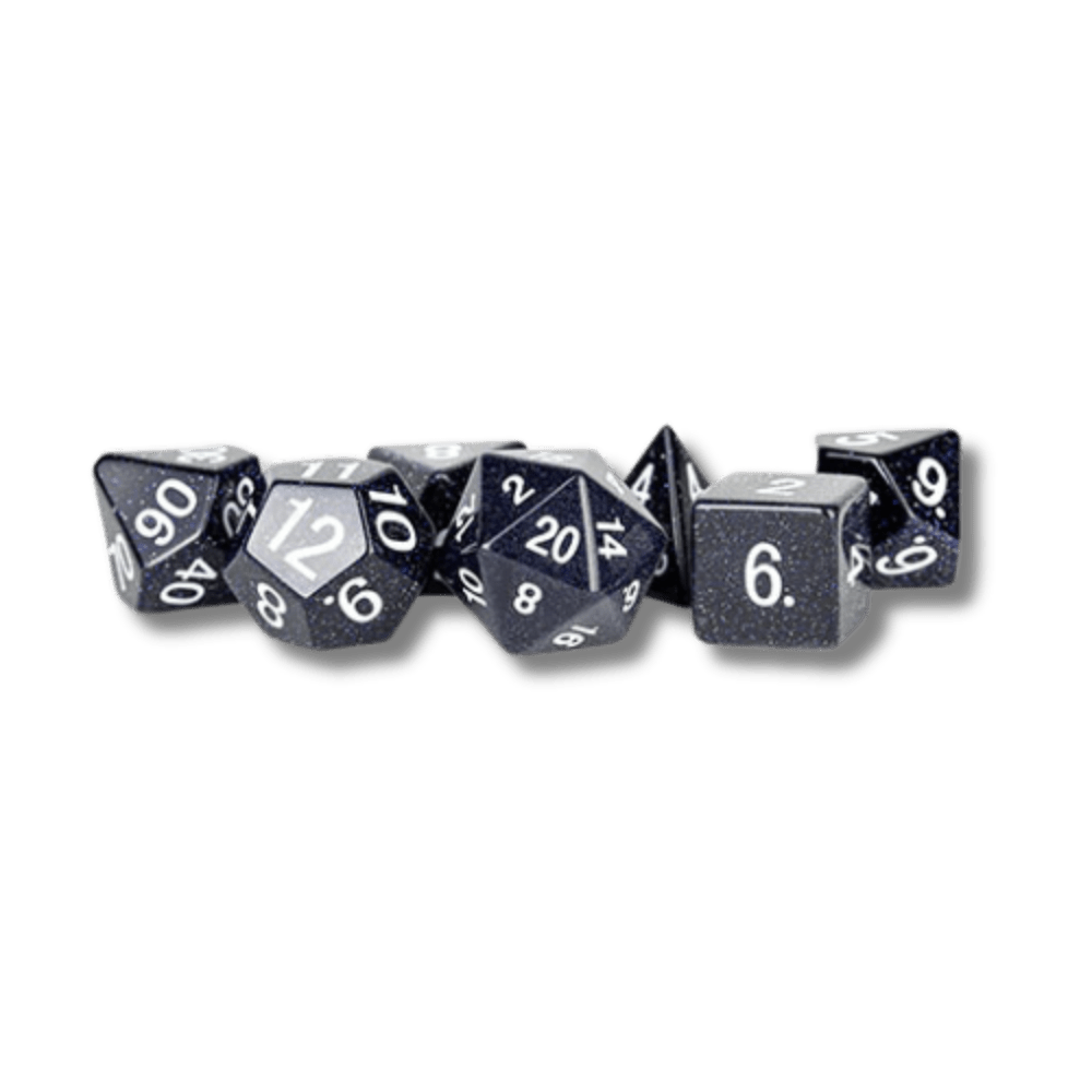 Stone Poly Dice Set: Blue Sandstone