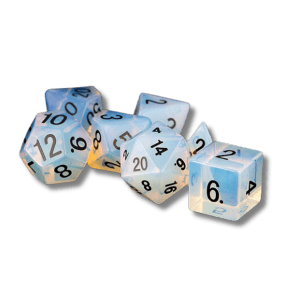 Stone Poly Dice Set: Opalite