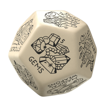 Treasure Generator Die: Beige/Black